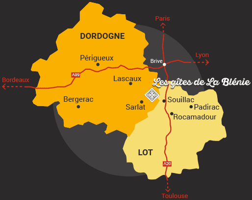 carte Dordogne Lot
